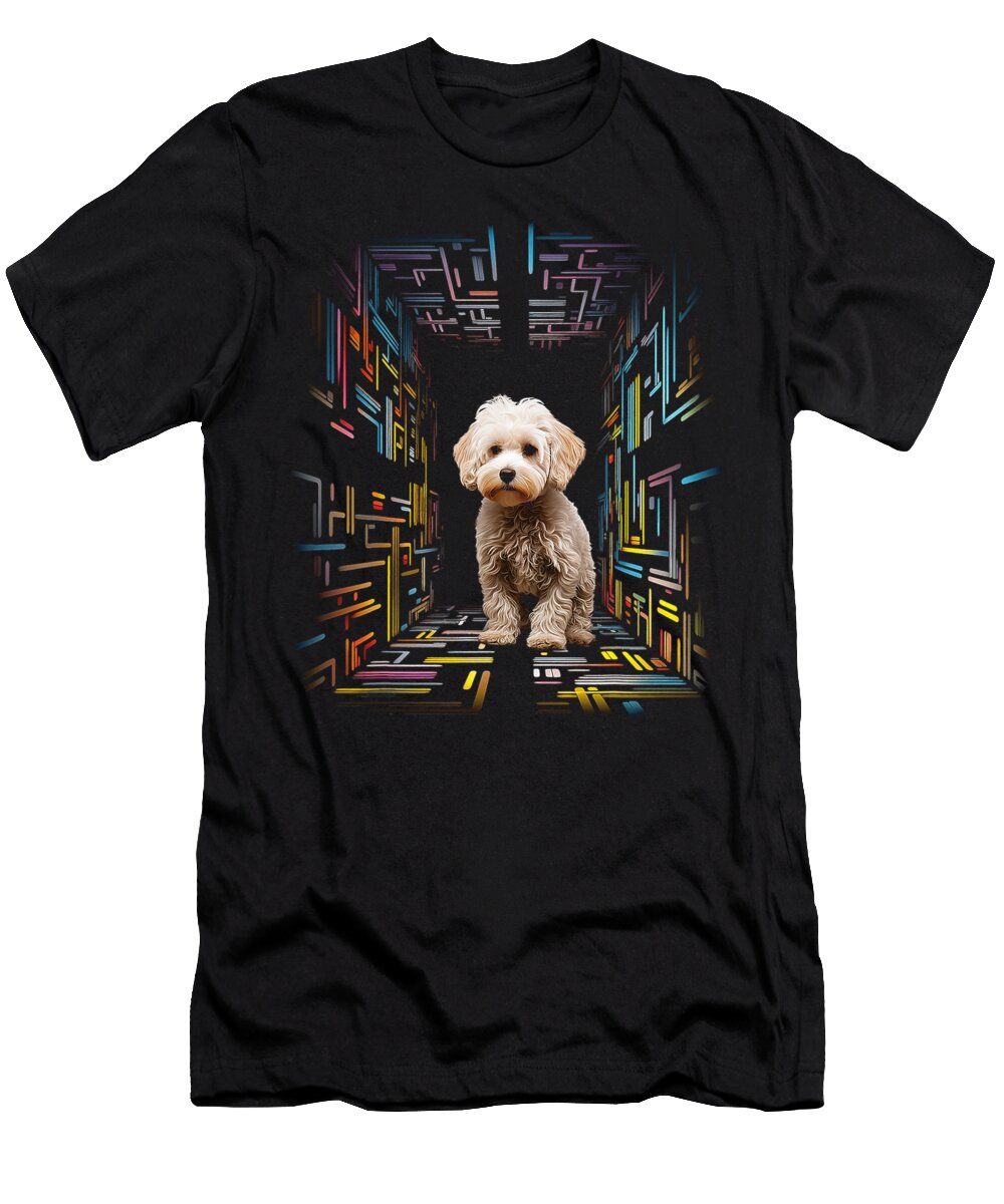 Poodle Dog Colorful Mandala Animal Pet Poodle Natalie Lidford T-Shirt