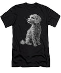 Poodle Dog Drawing Abstract Animal Pet Poodle Natalie Lidford T-Shirt