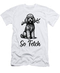 Poodle Dog Holding a Tree Branch So Fetch Tattoo Studi Alex T-Shirt