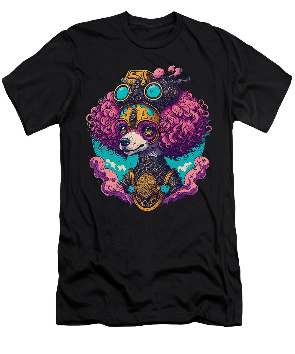 Poodle Dog in Victorian Steampunk Style Dogs Yah Lishr T-Shirt