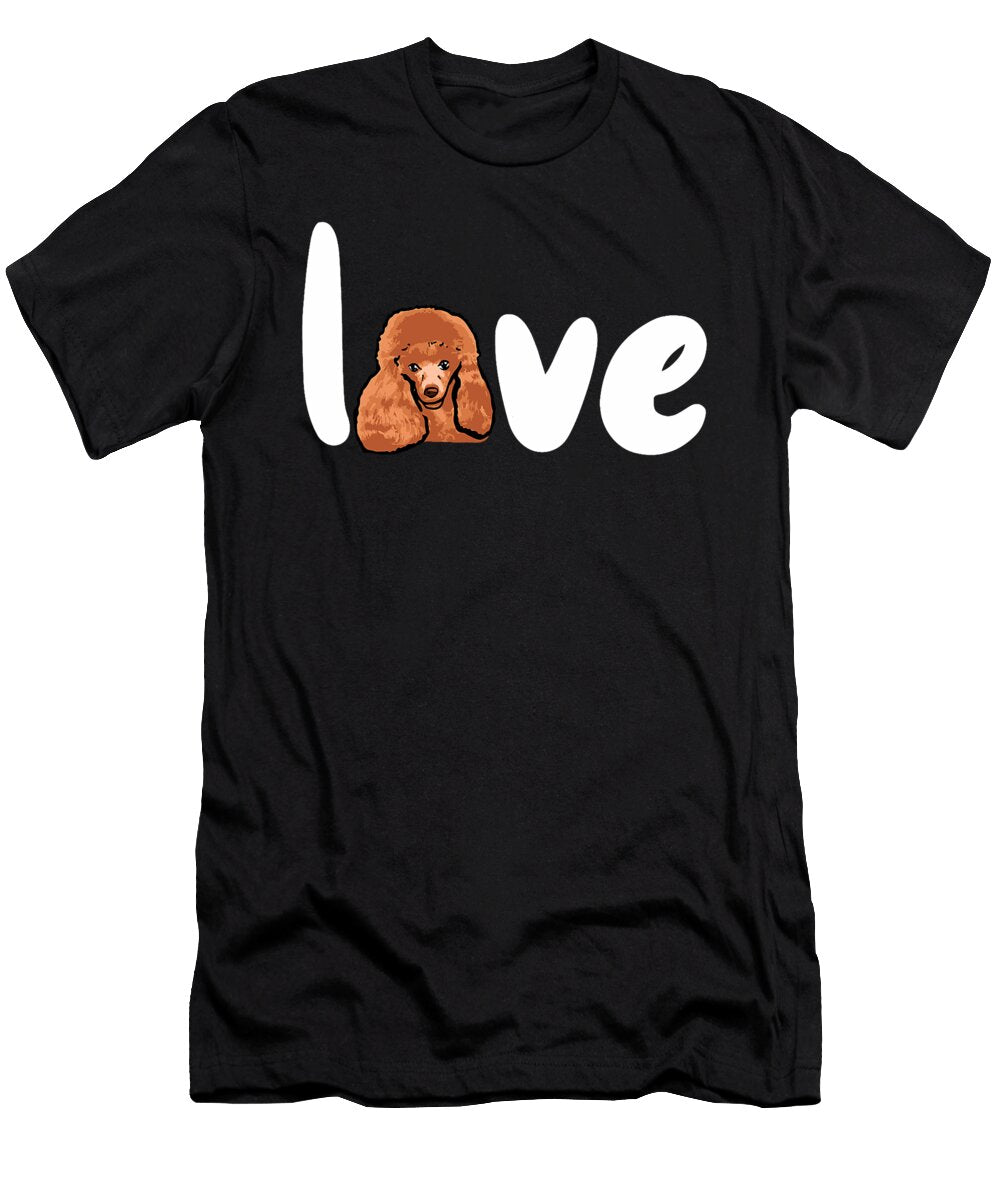 Poodle Dog Love for Valentines Day Natalie Lidford T-Shirt