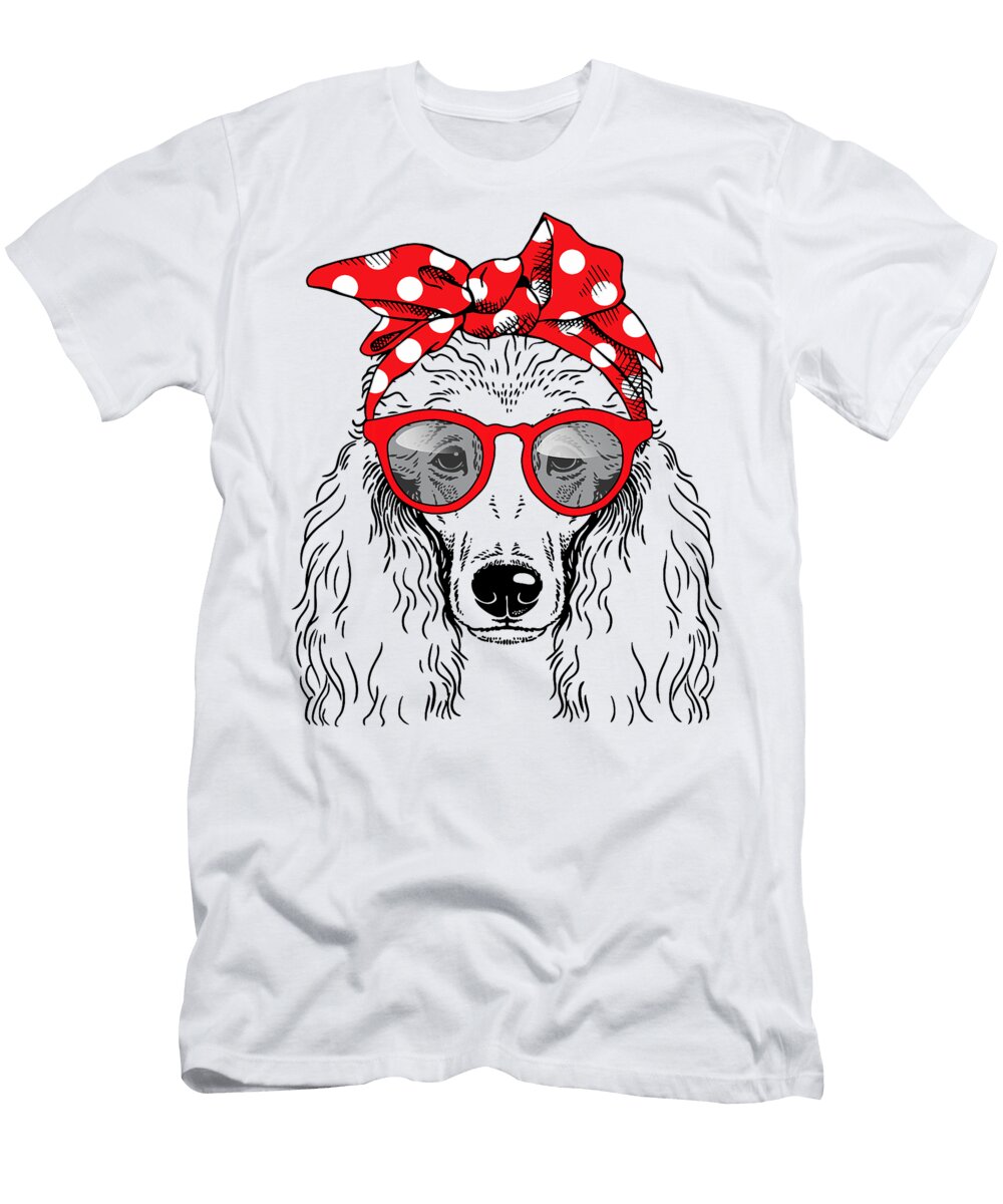 Poodle Dog Mom Bandana Sunglasses Mothers Day Studi Alex T-Shirt