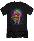 Poodle Dog Play Flute in Galaxy Rainbow Space Yah Lishr T-Shirt