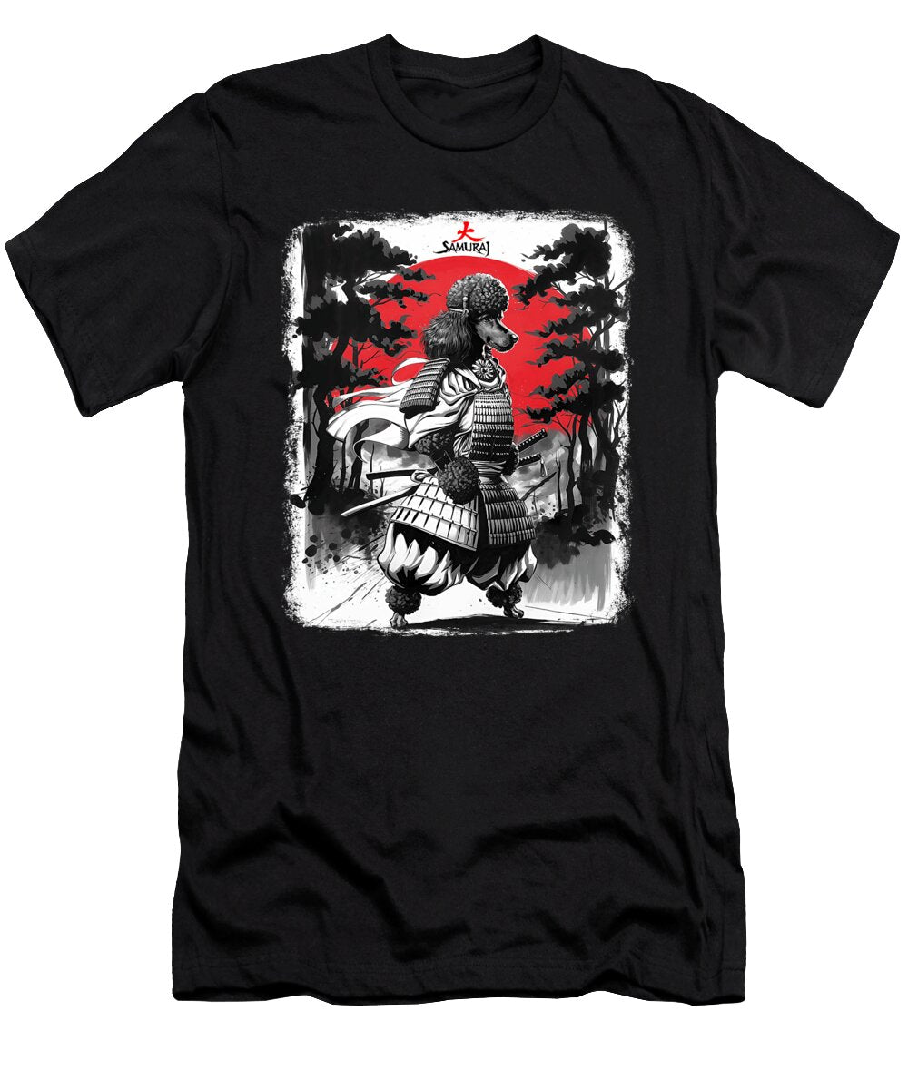 Poodle Dog Samurai Warrior Japan Armor Sunset Zyneu Gangd T-Shirt