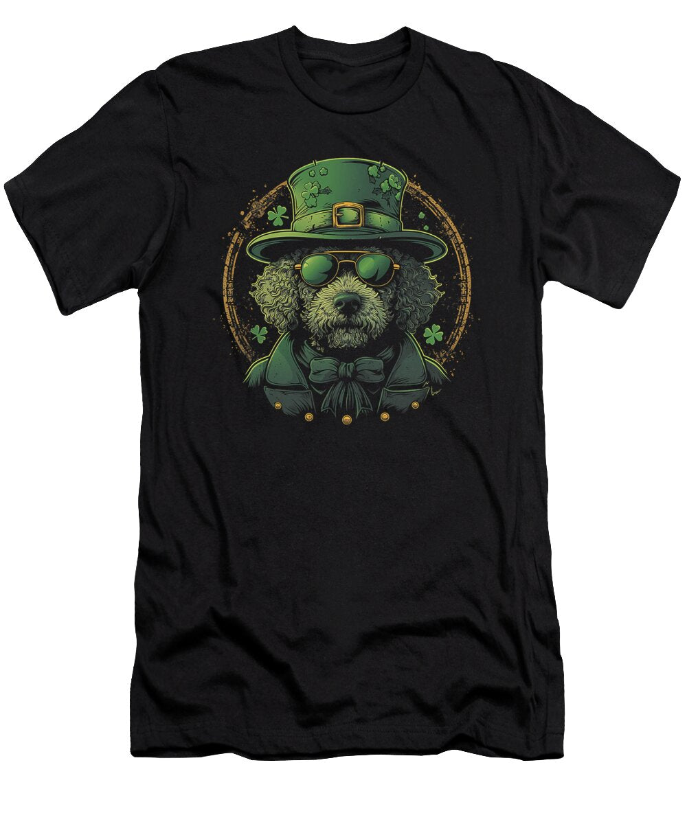 Poodle Dog Shamrock St Patricks Day Saint Natalie Lidford T-Shirt