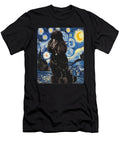 Poodle Dog Van Gogh Style Starry Night on Poodle Zyneu Gangd T-Shirt