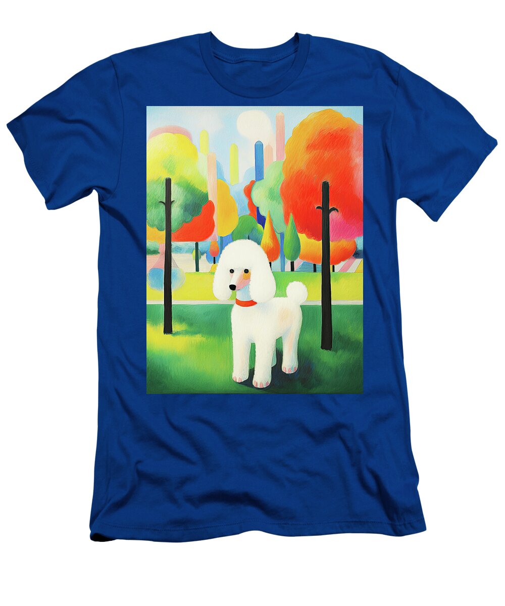 Poodle Dog Walking in the Park 01 Madeleine Macke Madeleine Macke T-Shirt