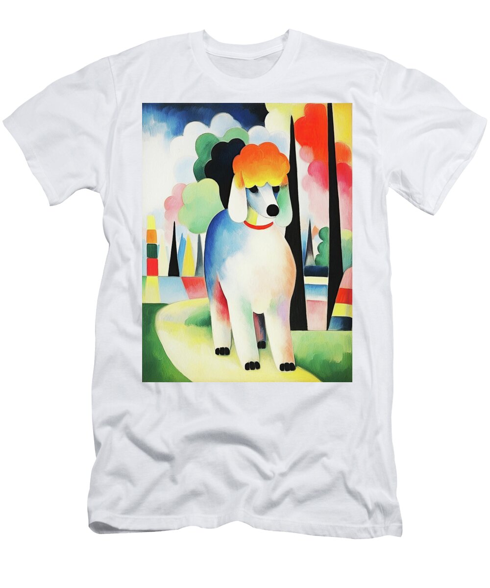Poodle Dog Walking in the Park 03 Madeleine Macke Madeleine Macke T-Shirt