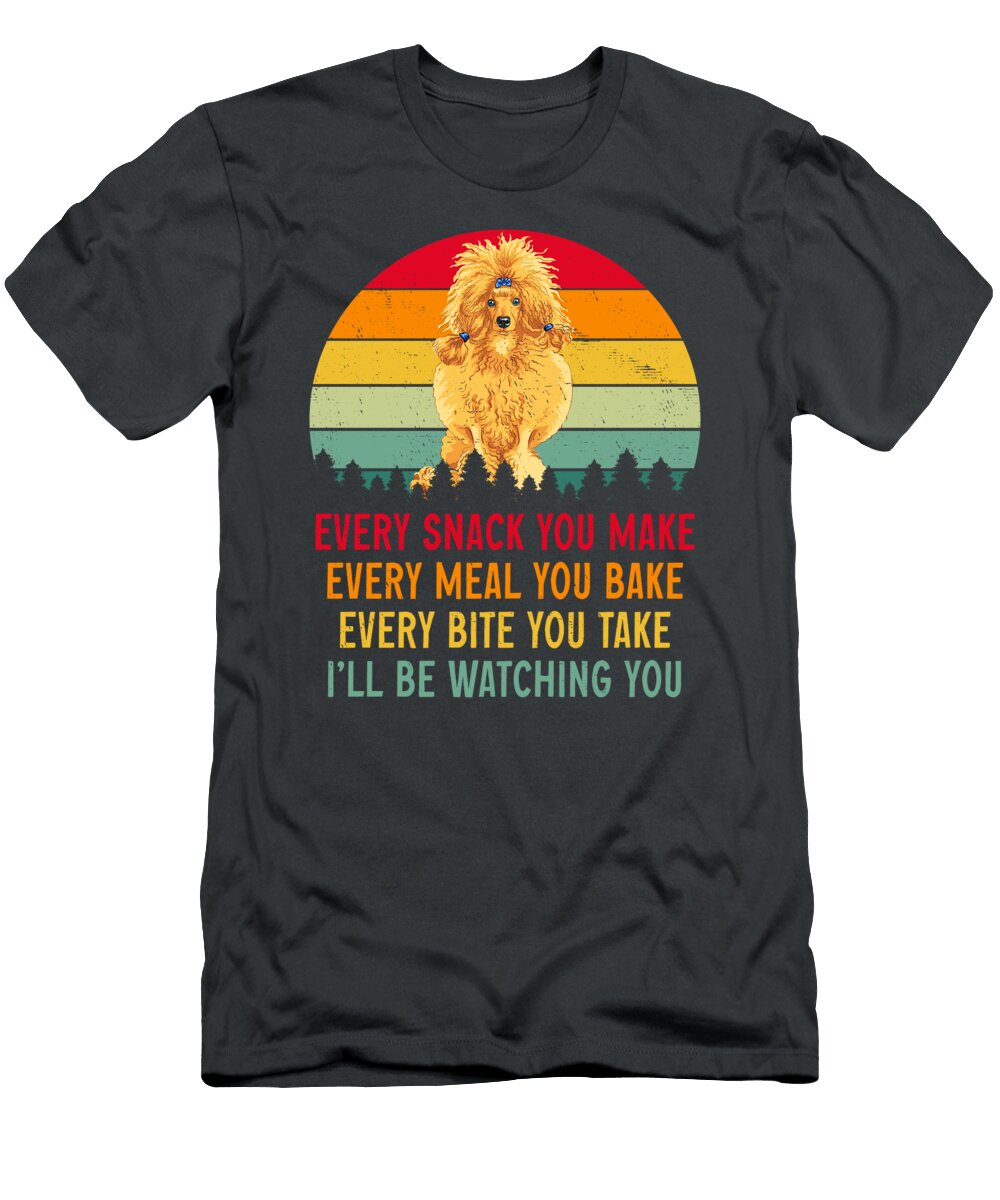 Poodle Every Snack Meal Bite Vintage Job T-Shirt