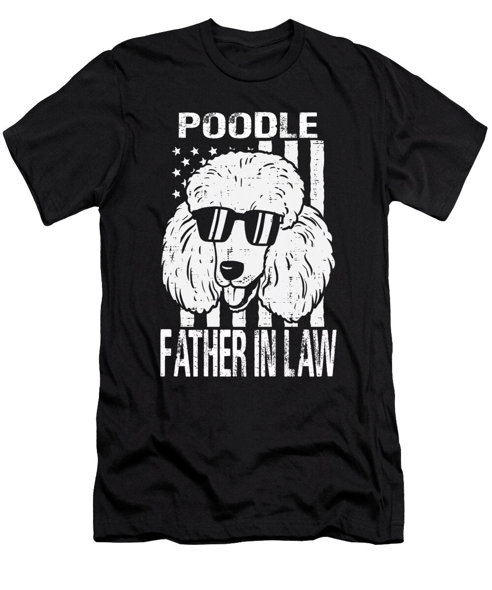 Poodle Father in Law USA Flag Patriotic Dhbubble T-Shirt