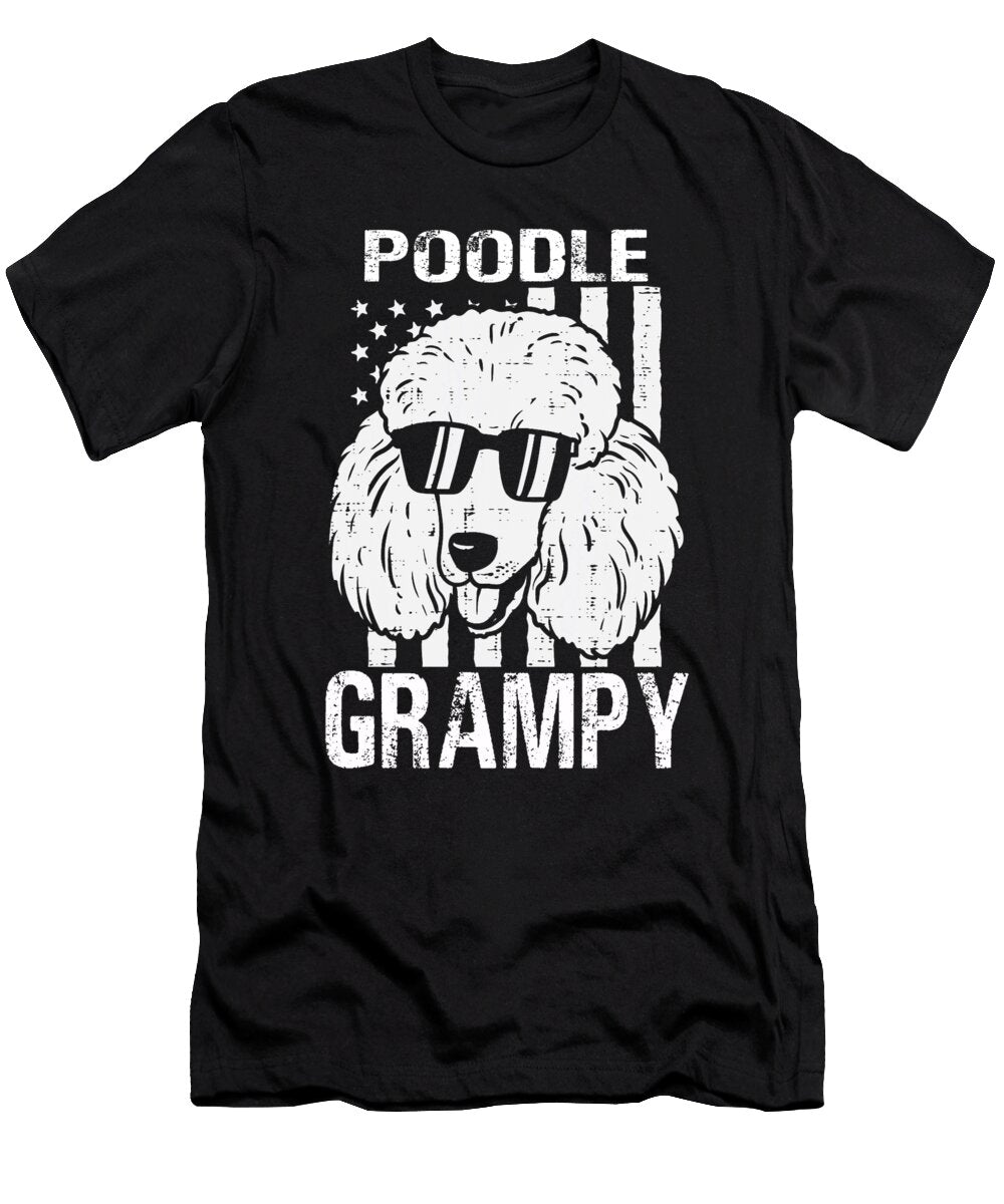 Poodle Grampy USA Flag Patriotic Dhbubble T-Shirt
