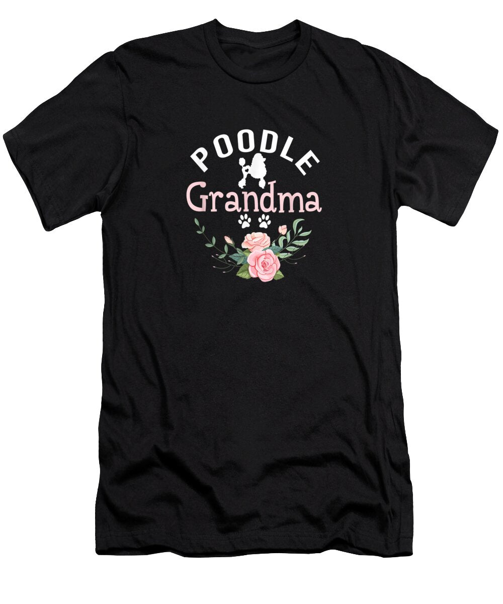 Poodle Grandma Gifts Womens Mom Poodle Dog Lover Christmas Th T-Shirt