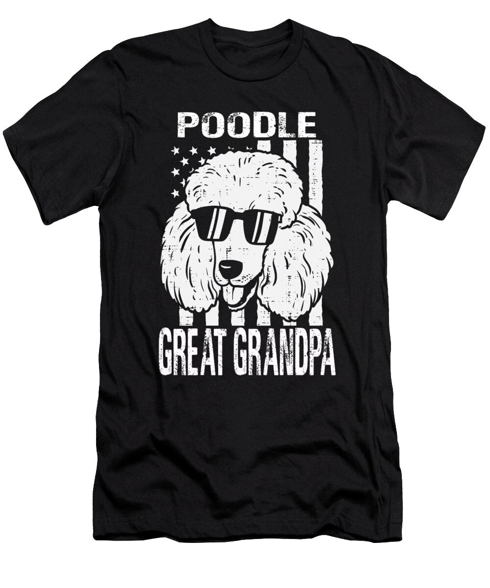 Poodle Great Grandpa USA Flag Patriotic Dhbubble T-Shirt