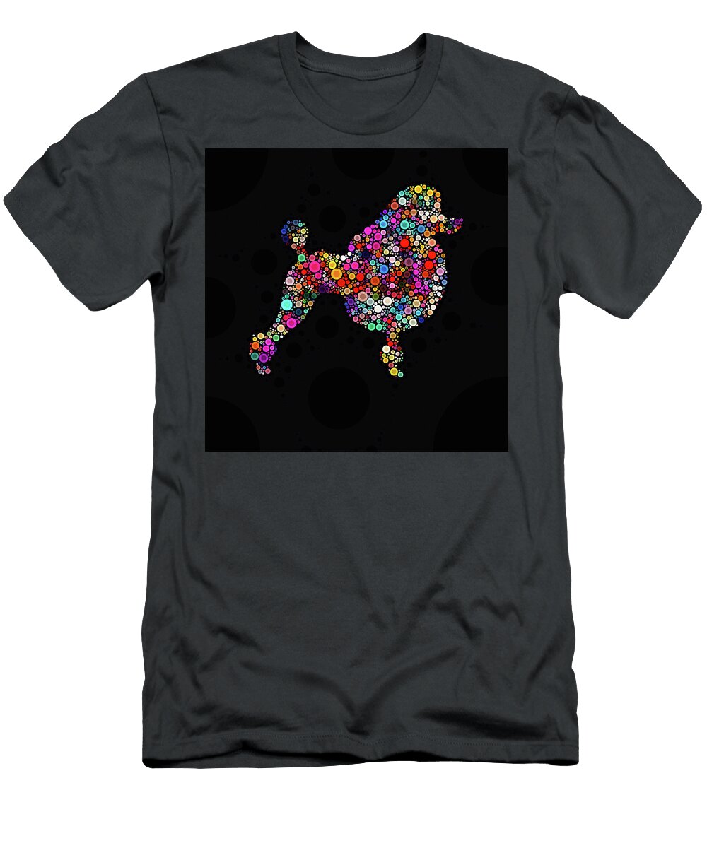 Poodle in Circles Peggy Collins T-Shirt