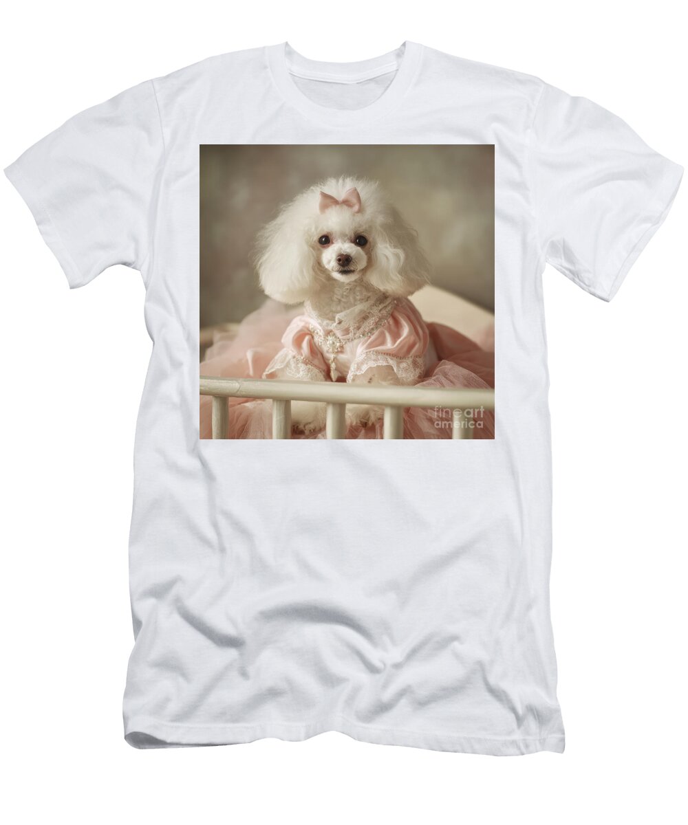 Poodle in Pink Dress Elisabeth Lucas T-Shirt