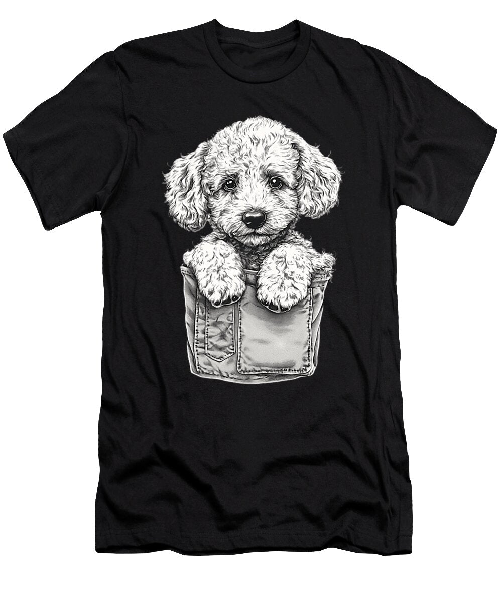 Poodle in Pocket Cute Dog Lover Owner Sophie Eleanor T-Shirt