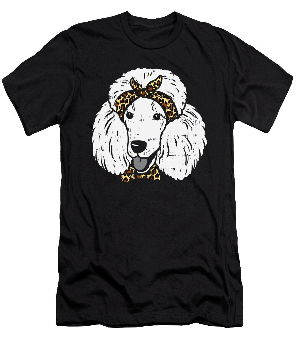 Poodle Leopard Bandana Cute Dog Lover Owner Girls Women Gift Dhbubble T-Shirt