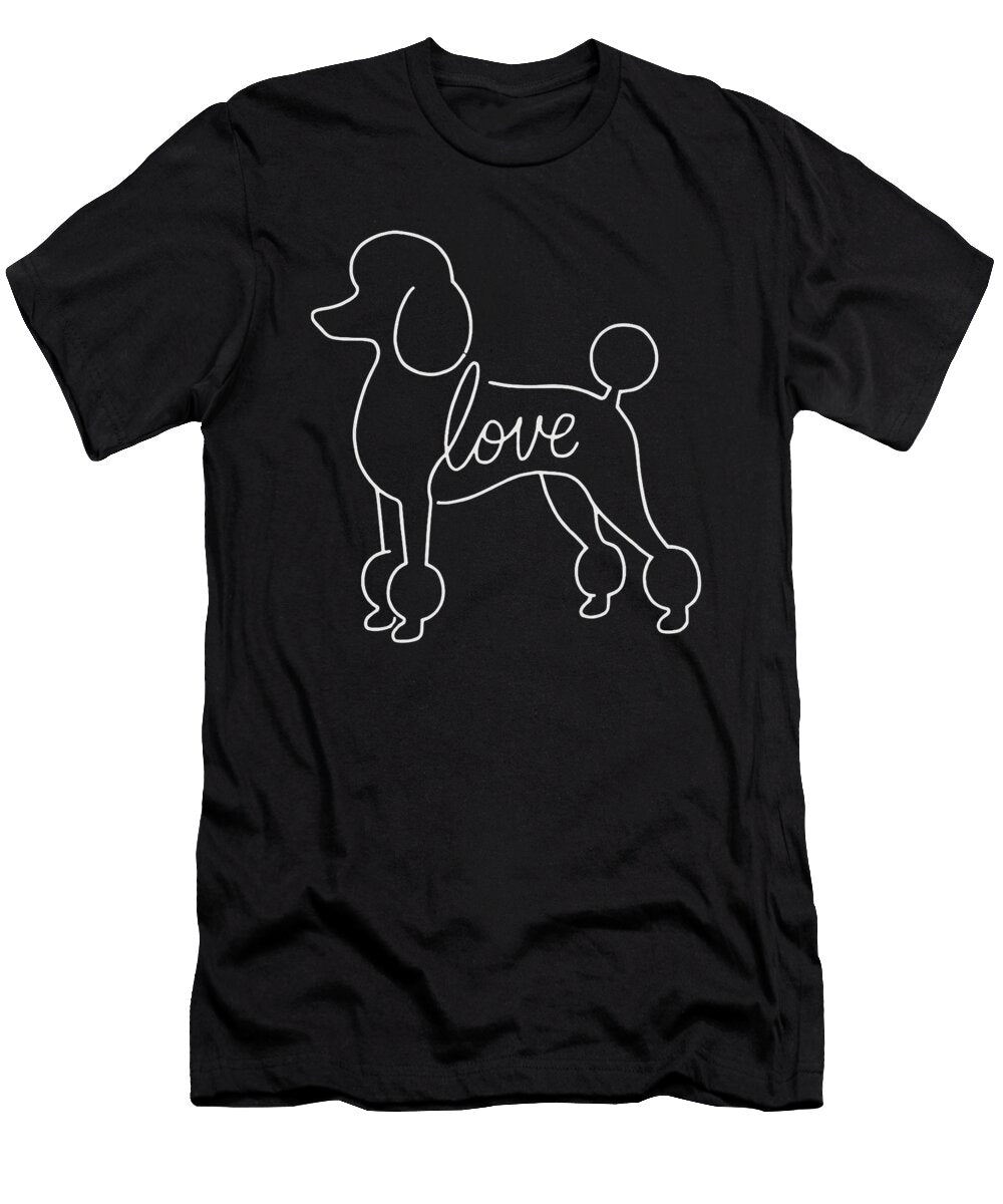 Poodle Love Line Art Minimalist Elegant Dog Toy Sophie Eleanor T-Shirt
