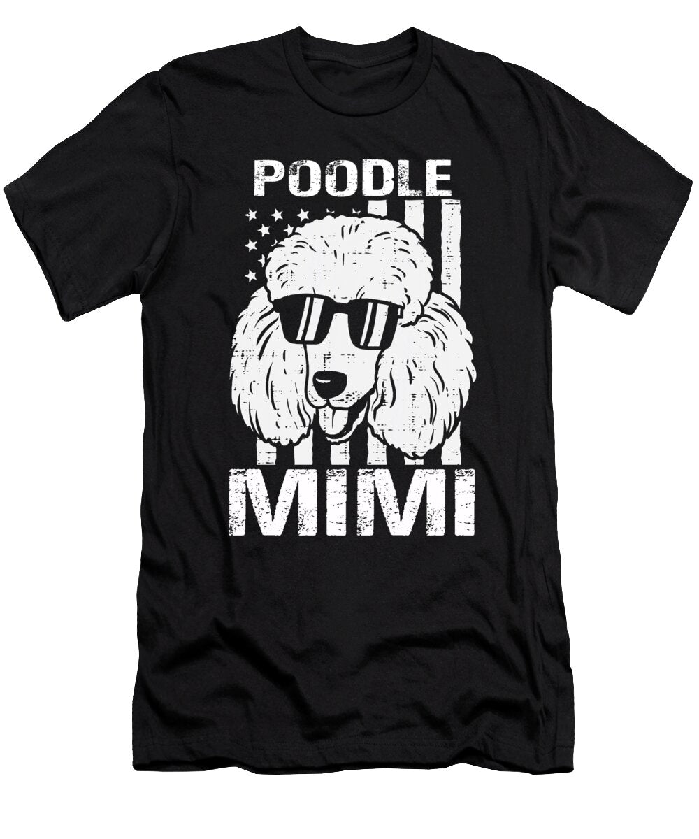 Poodle Mimi USA Flag Patriotic Dhbubble T-Shirt