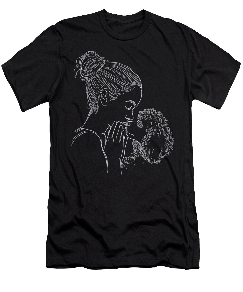 Poodle Mom Dog Poodle Lover Mothers Day Natalie Lidford T-Shirt