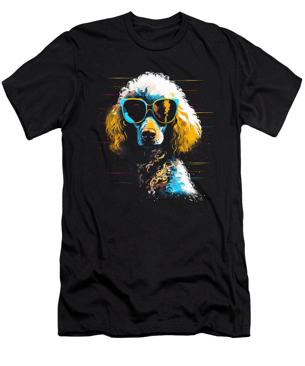 Poodle Motif Pet Artwork Dog Poodle Yah Lishr T-Shirt