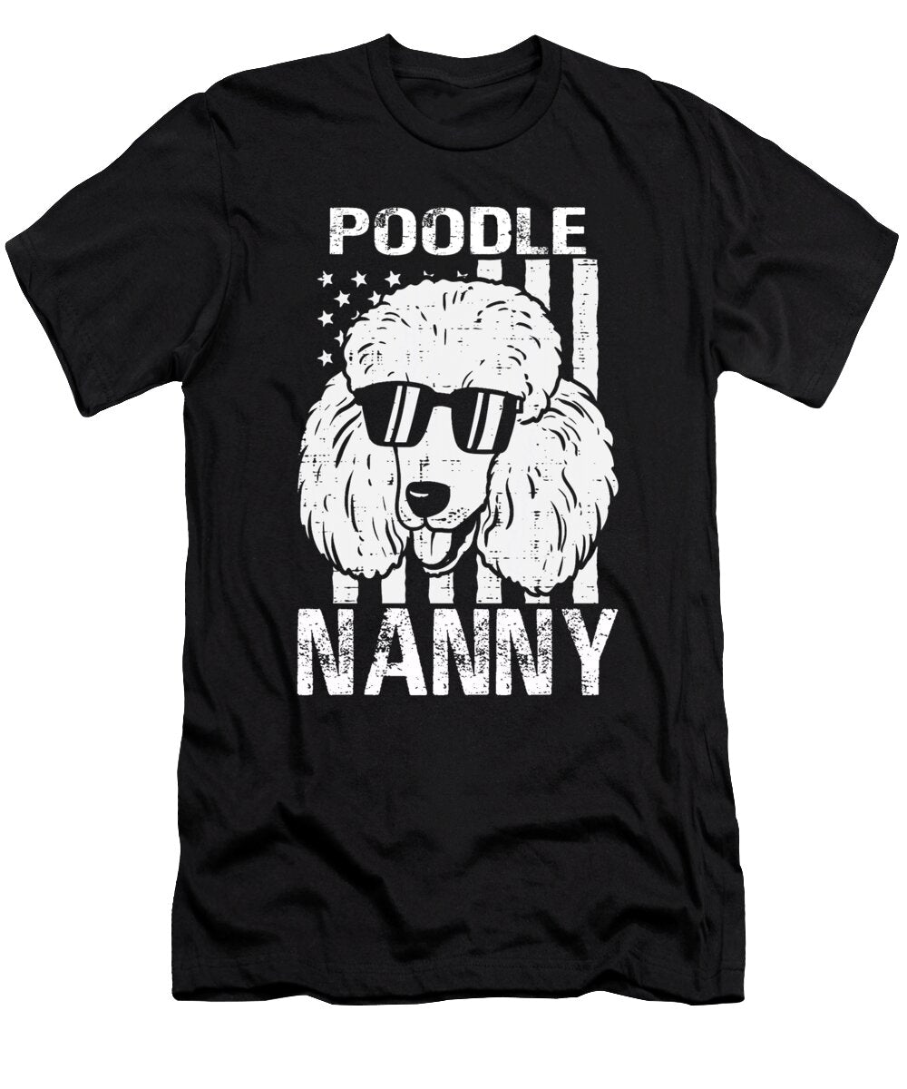 Poodle Nanny USA Flag Patriotic Dhbubble T-Shirt