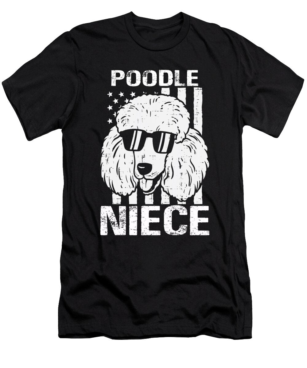 Poodle Niece USA Flag Patriotic Dhbubble T-Shirt