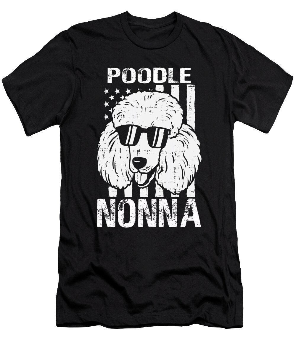 Poodle Nonna USA Flag Patriotic Dhbubble T-Shirt