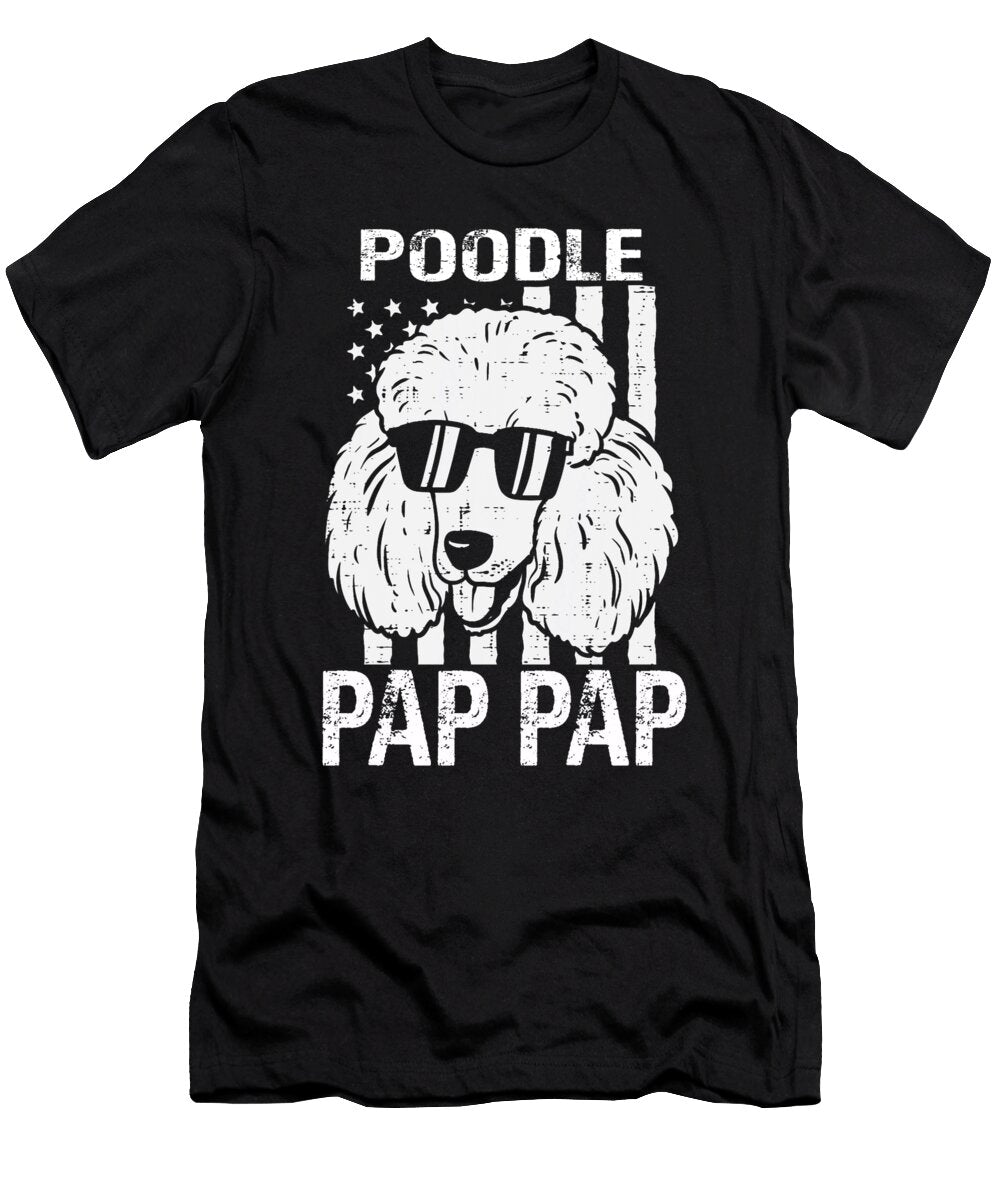 Poodle Pap Pap USA Flag Patriotic Dhbubble T-Shirt