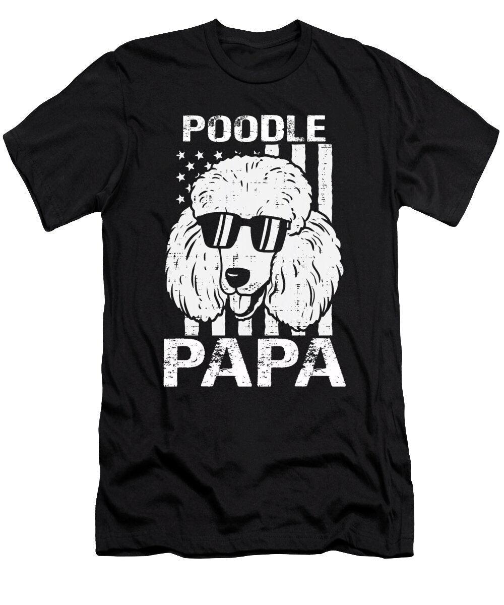Poodle Papa USA Flag Patriotic Dhbubble T-Shirt