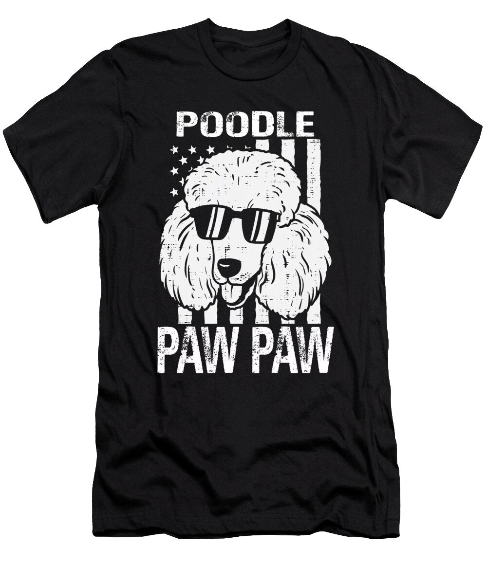 Poodle Paw Paw USA Flag Patriotic Dhbubble T-Shirt