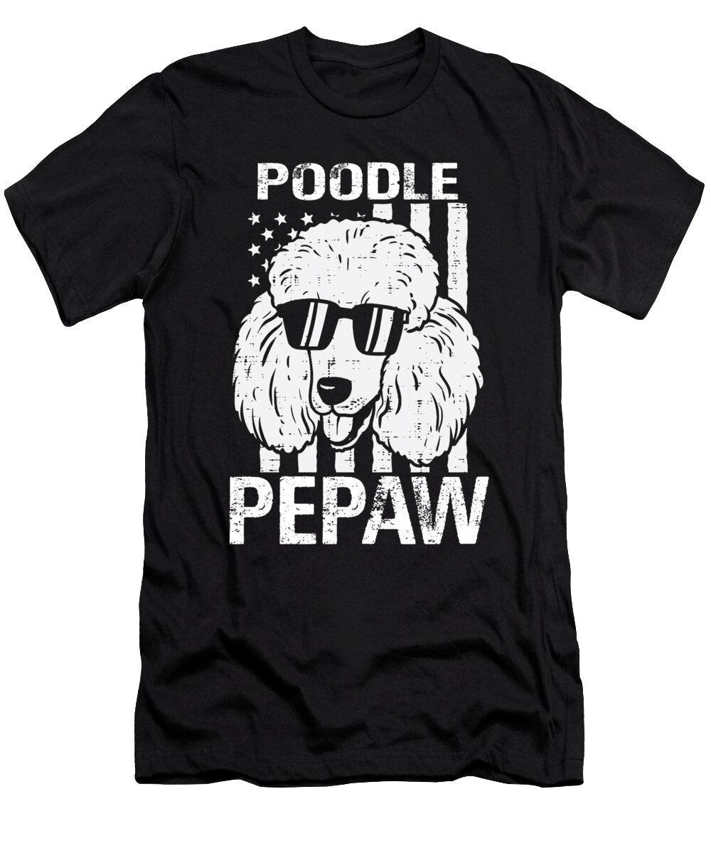 Poodle Pepaw USA Flag Patriotic Dhbubble T-Shirt