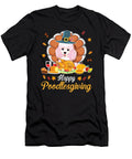 Poodle Pilgrim Turkey Dish Wine Happy Thanksgiving Dhbubble T-Shirt