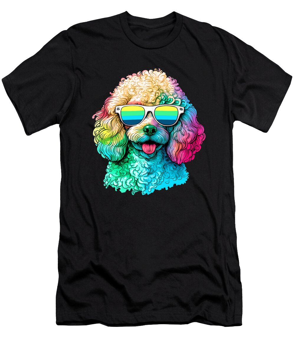Poodle Pop Art Dog Mom Dog Lover Cute Poodle Yah Lishr T-Shirt