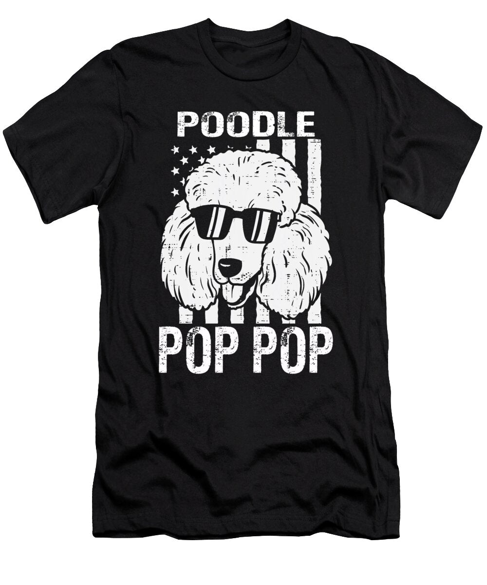 Poodle Pop Pop USA Flag Patriotic Dhbubble T-Shirt
