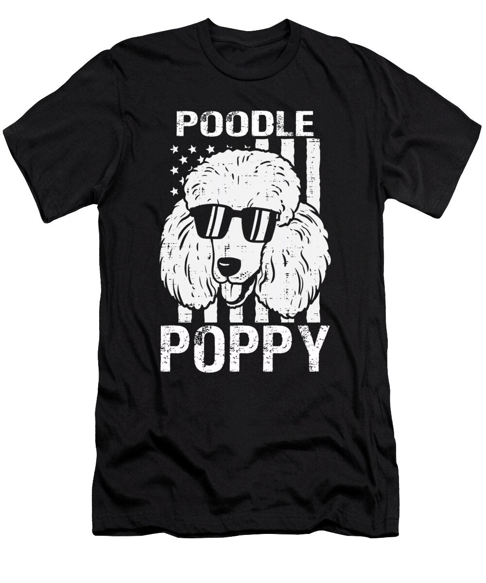 Poodle Poppy USA Flag Patriotic Dhbubble T-Shirt