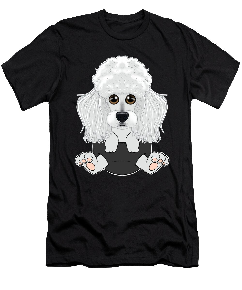Poodle Puppy in Pocket I Cute Poodle Maximus Designs T-Shirt