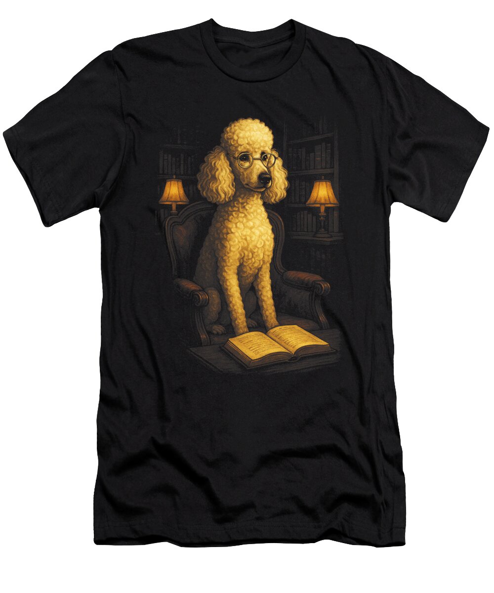 Poodle Reading Library Literary Humor Sophie Eleanor T-Shirt