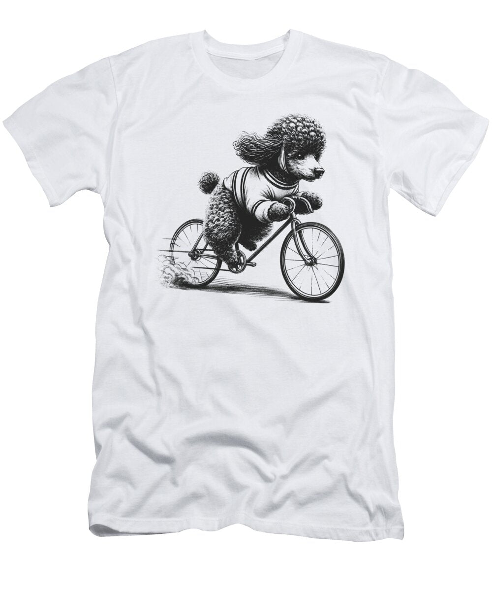 Poodle Riding Bike Job T-Shirt