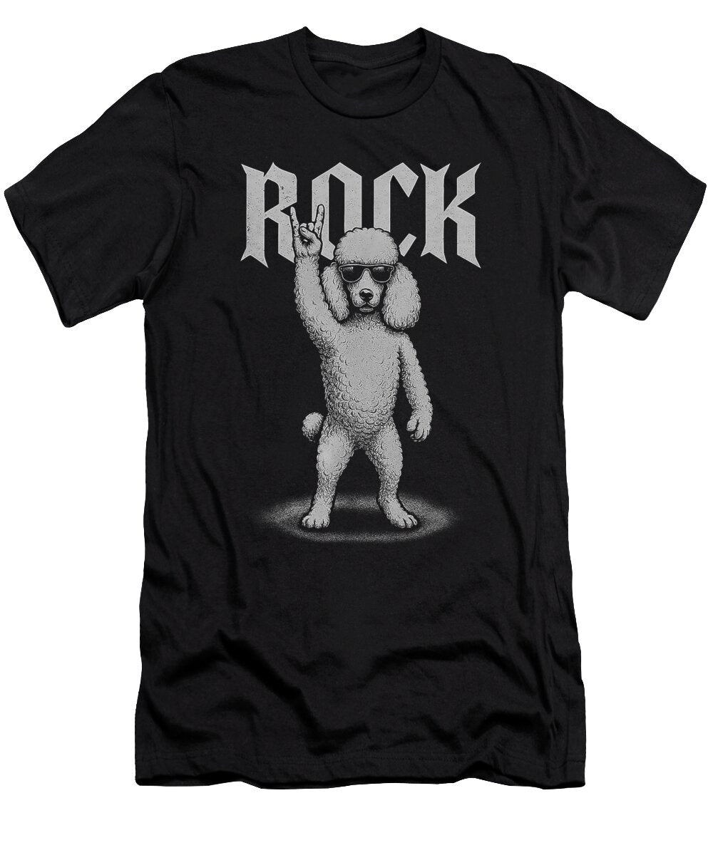 Poodle Rock Music Retro Vintage Dog Lover Studi Alex T-Shirt