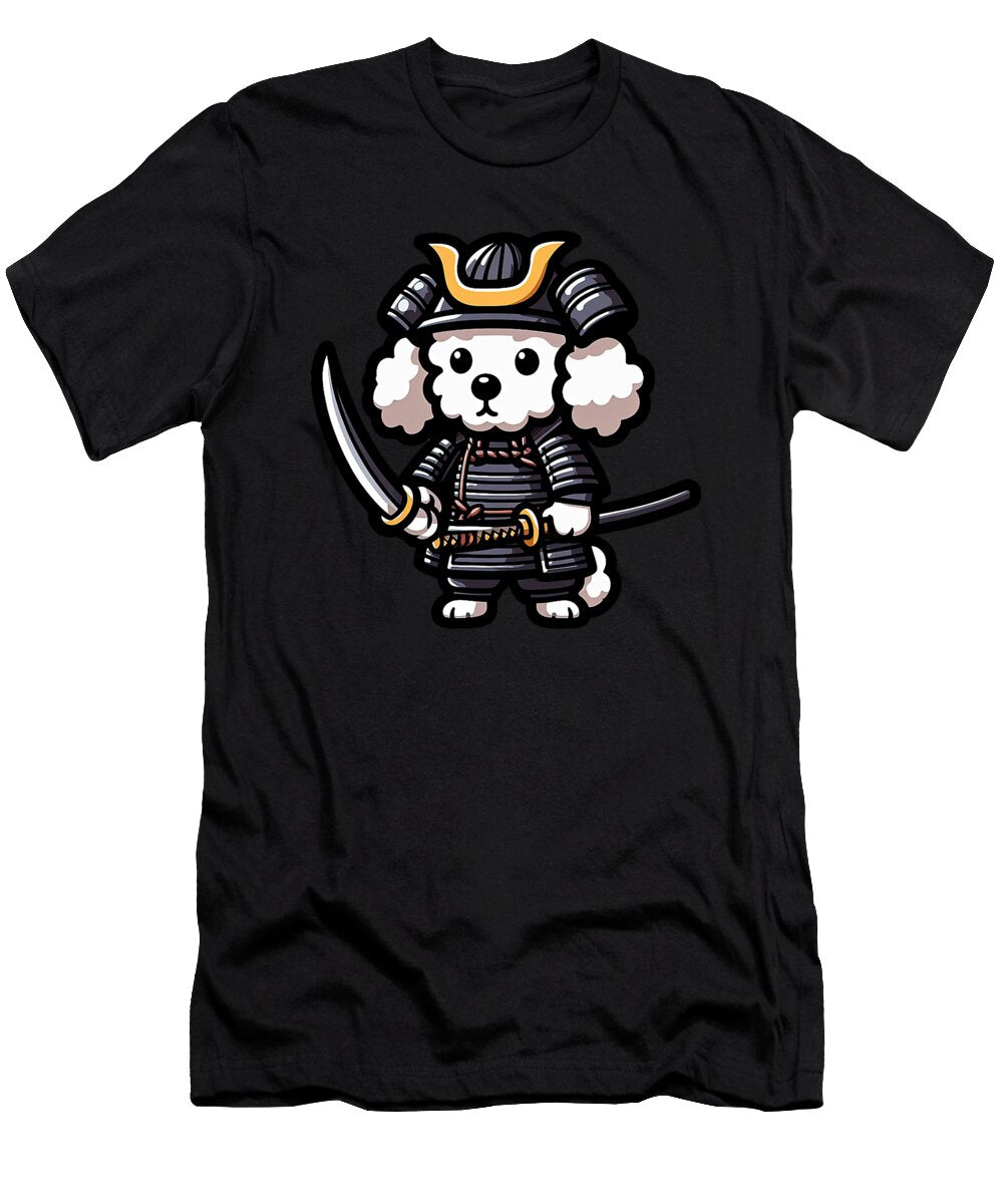Poodle Samurai Funny Dog Japan Zyneu Gangd T-Shirt