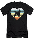 Poodle Silhouette Heart Sunset Retro Dog Lover Owner Gift Dhbubble T-Shirt