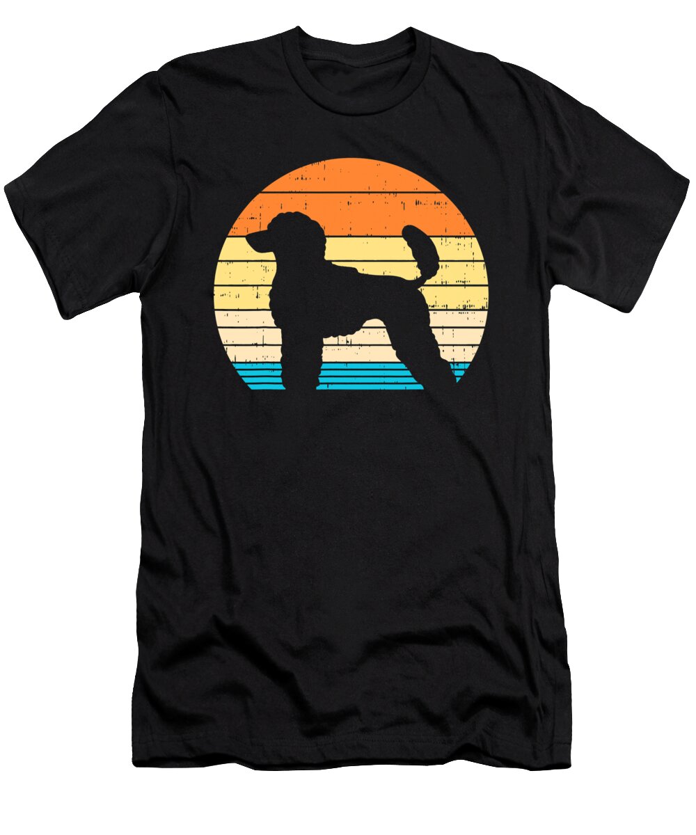 Poodle Silhouette Sunset Retro Animal Pet Dog Lover Gift Dhbubble T-Shirt