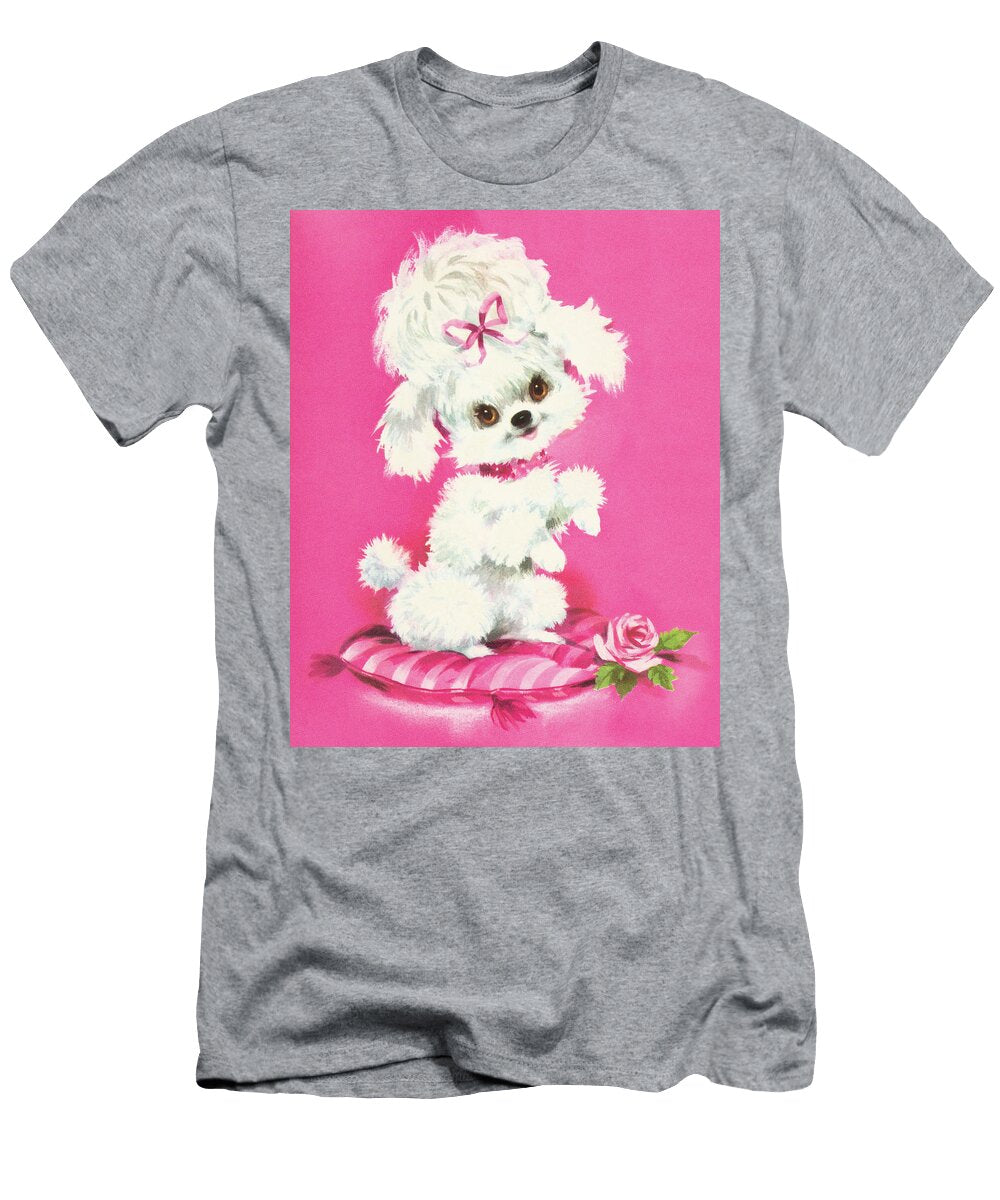 Poodle Sitting on a Pillow Csa Images T-Shirt