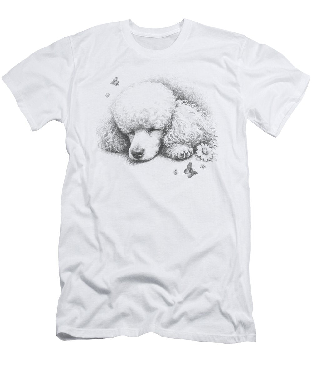 Poodle Sleeping Design for Men and Women Studi Alex T-Shirt