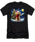 Poodle Starry Night Christmas Van Gogh Dog Santa Zyneu Gangd T-Shirt