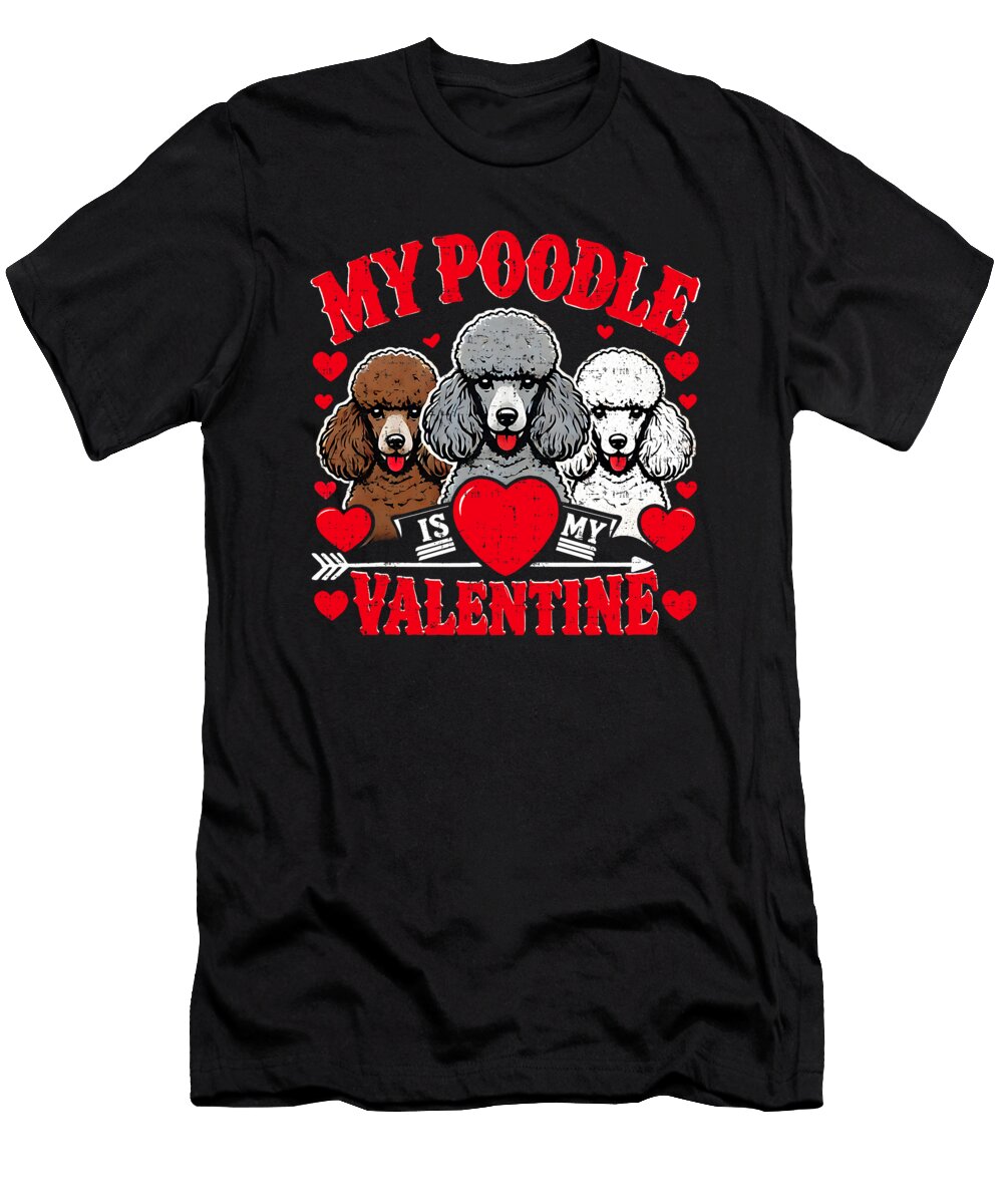 Poodle Valentine Trio Celebration Studi Alex T-Shirt
