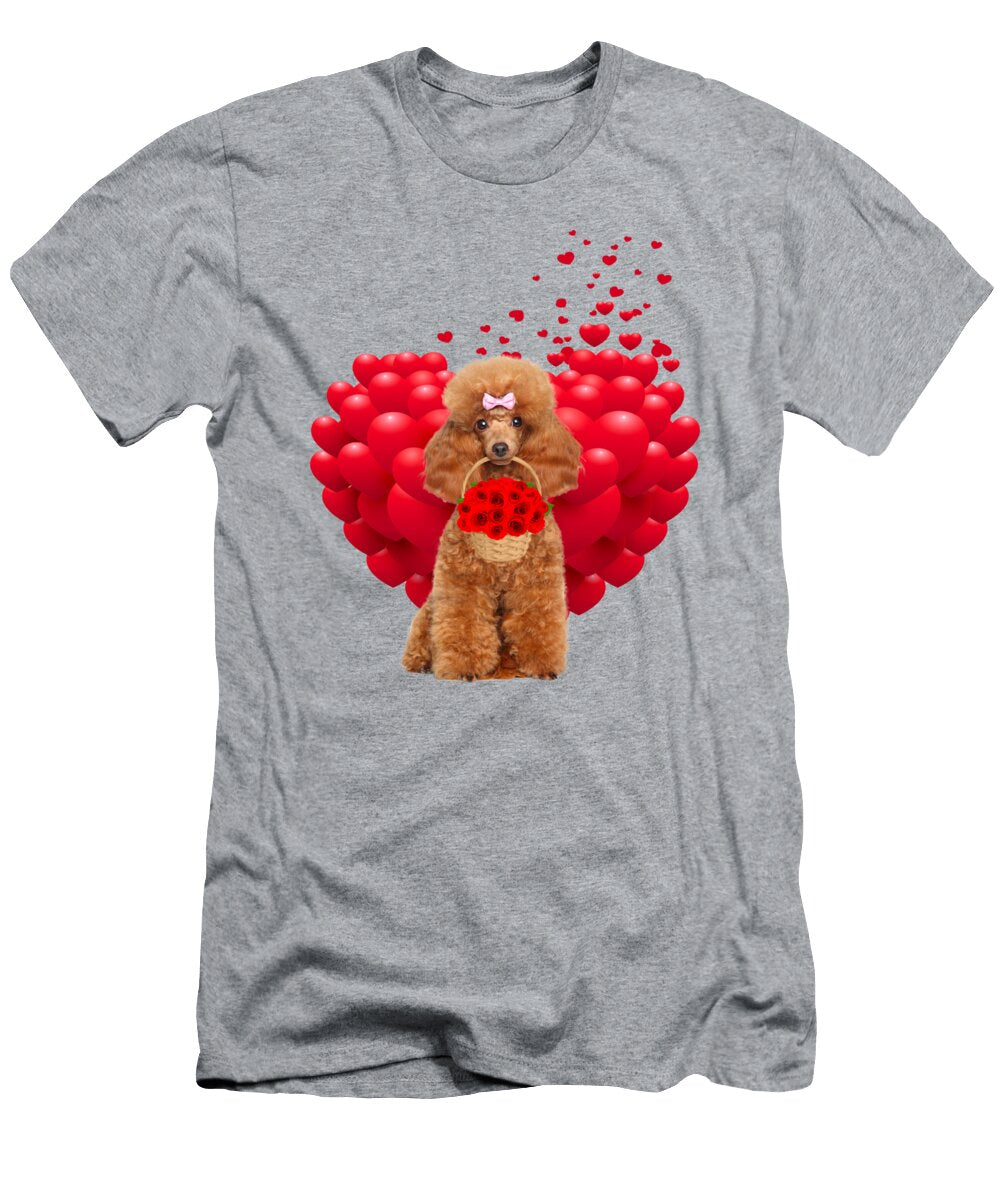 Poodle Valentines Day Funny Dog Lover Valentine Lauren Launtum T-Shirt