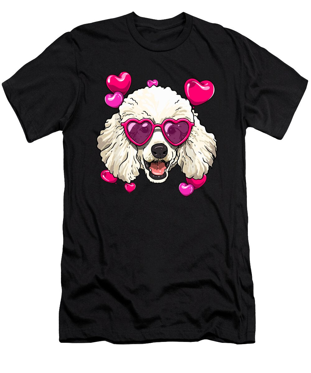 Poodle Valentines Day Heart Dog Lover 1 T-Shirt