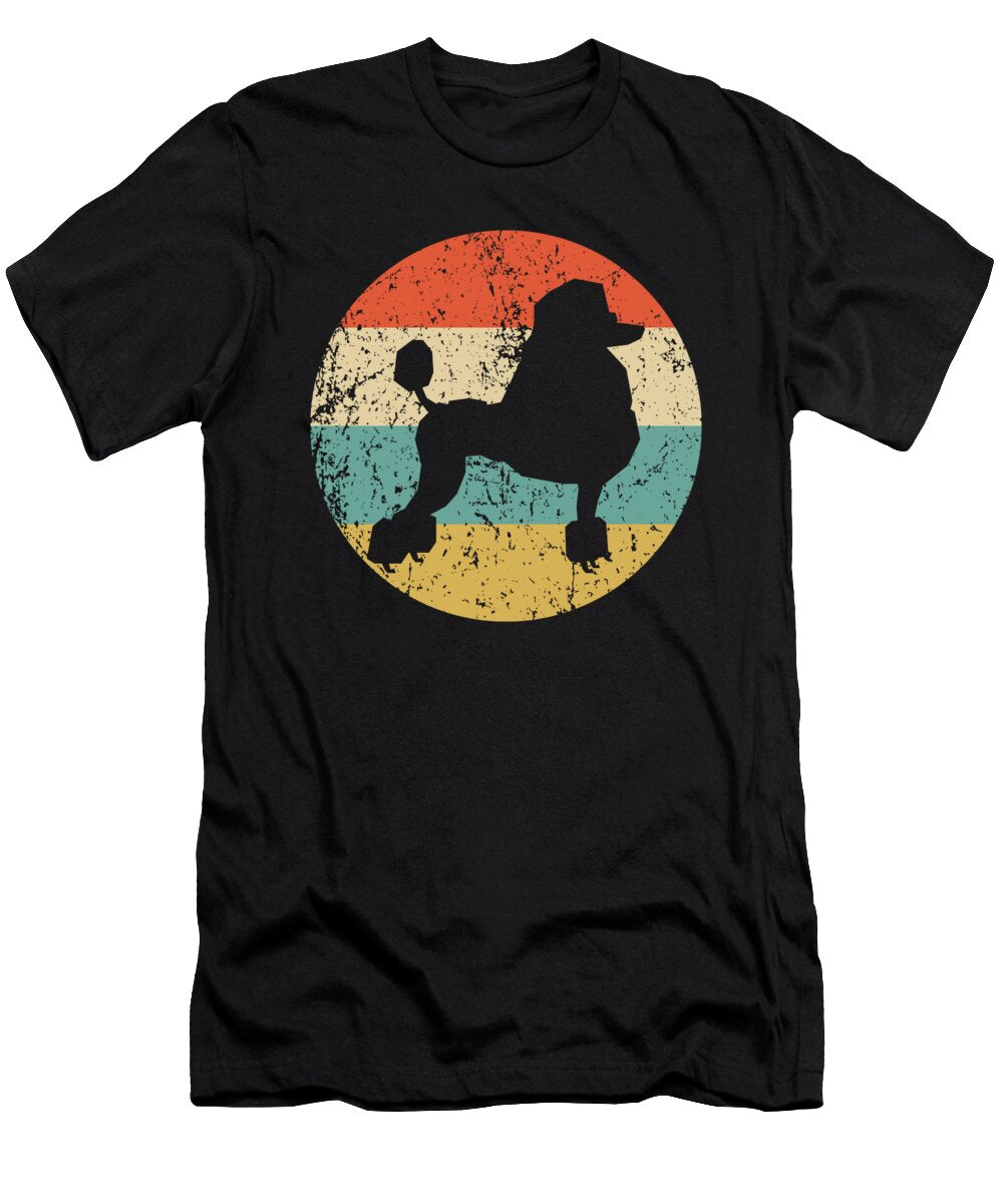 Poodle Vintage Retro Poodle Dog Circle Icon Kevin Garbes T-Shirt